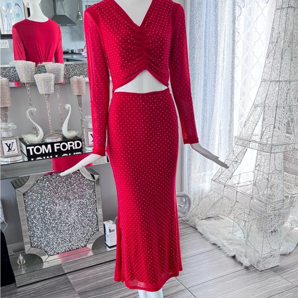 NWT 🩸 Red Skirt Set with Embellishments - Picture 4 of 17